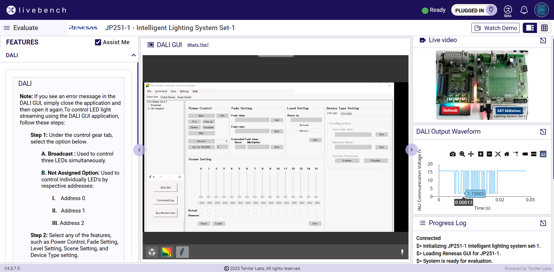 Dali Lighting System on LiveBench